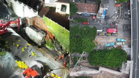 南宁北大桥右侧堤外陷坑事件